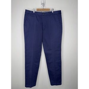 Perk Feel Good Chino Pants Mens 38x34 Navy Slim Fit Stretch Flat Front Casual